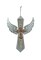 Galvanized Metal Winged Cross Handmade Decorative Rustic Hanging Wall Decor